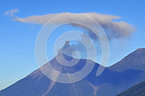 Guatemala, Volcan de Fuego, active stratovolcano photo