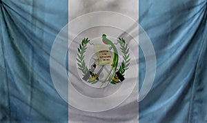 Guatemala Wave Flag Close Up