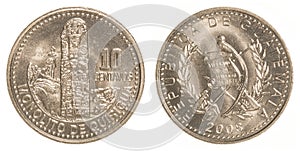 10 guatemalan centavos coin photo