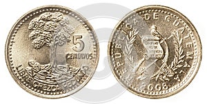 5 guatemalan centavos coin photo