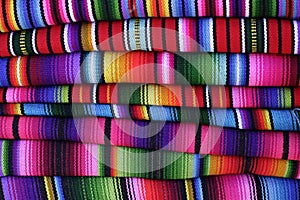 Guatemalan hand-woven blankets photo