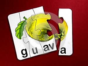 Guava fruit in puzzle