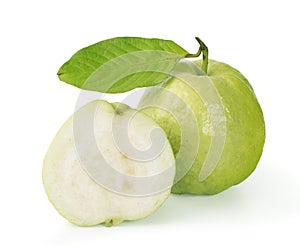 Guava isolated on a white backgrou photo