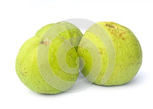 Guava on white background