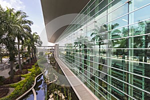 Guayaquil airport building and garden