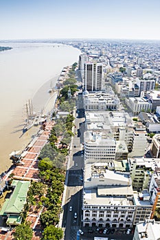Guayaquil city view from above photo