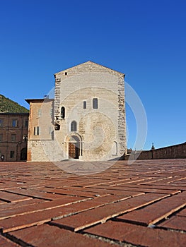 Gubbio, Italy. The main square and the City Hall