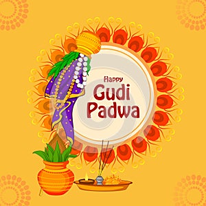 Gudi Padwa holiday religious festival background of Maharashtra India