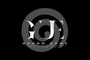 GUE abstract letter logo design
