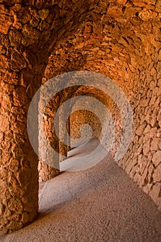 Guell park in Barcelona, Catalonia, Spain