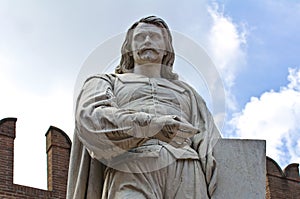 Guercino Marble Statue. Cento. Emilia-Romagna. Italy.