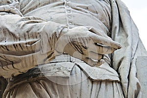 Guercino Marble Statue. Cento. Emilia-Romagna. Italy.