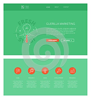 Guerilla Marketing design template for websites and apps photo