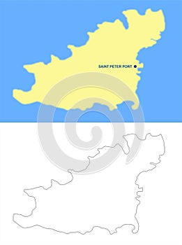 Guernsey island map - cdr format