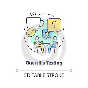 Guerrilla testing concept icon