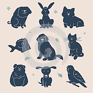 Guess the animal - set of characters silhouettes