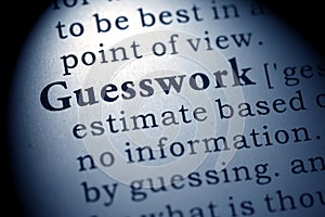 Definition of the word guesswork