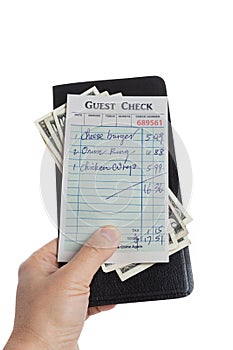 Guest Check and dollar