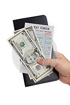Guest Check and dollar