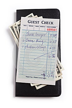 Guest Check and dollar