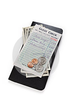 Guest Check and dollar