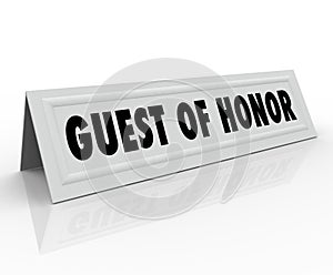 Guest of Honor Name Tent Card Speaker Welcome Dignitary Place Ho