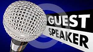 Guest Speaker Microphone Words Introduction photo