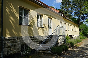 Guesthouse Steigerhaus from 1934 near a limestone quarry. Rüdersdorf bei Berlin, Germany