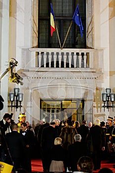 Guests arriving at the event