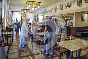 Guests in a bar in Prague