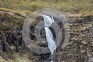 Gufufoss waterfall in east Iceland