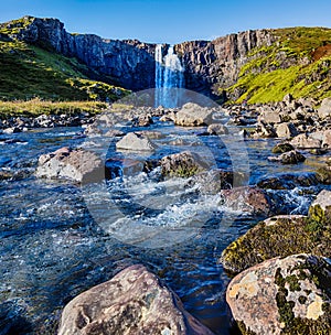 Gufufoss waterfall in Iceland