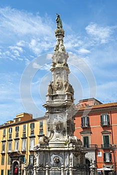 Guglia Dell Immacolata obelisk at the Piazza Del Gesu, Naples photo