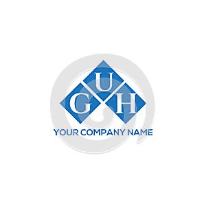 GUH letter logo design on white background. GUH creative initials letter logo concept. GUH letter design