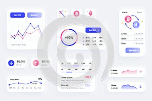 GUI elements for cryptocurrency mobile app