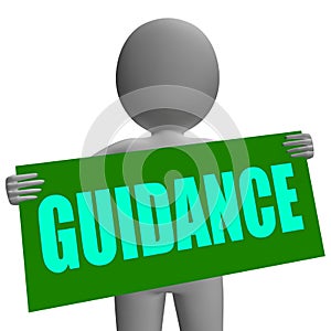 Guidance Sign Character Means Support And