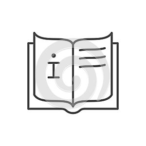 Guide book line outline icon