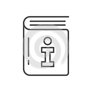Guide book line outline icon