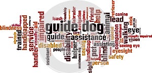 Guide dog word cloud