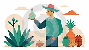 The guide explains the importance of sustainability in the production of mescal highlighting the use of agave plants and photo