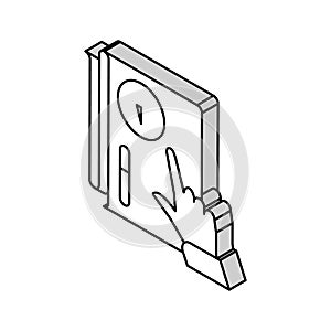 guide information isometric icon vector illustration