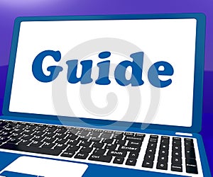 Guide Laptop Shows Help Organizer Or Guidance