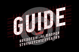 Guide line font photo