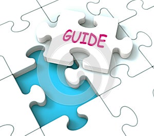 Guide Puzzle Shows Consulting Guidance Guideline And Guiding