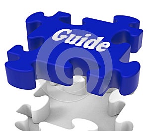 Guide Puzzle Shows Expertise Consulting Instructions Guideline A photo