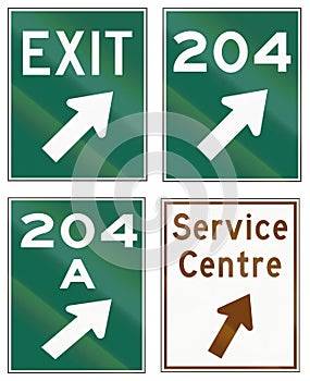 Guide road signs in Ontario - Canada