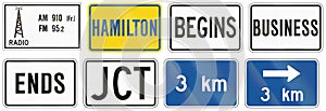 Guide road signs in Ontario - Canada