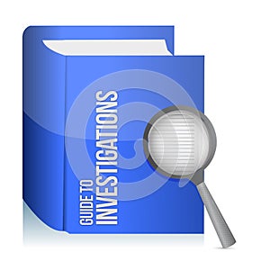 Guide to investigations book and magnify glass