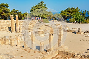 Guided tour in ancient city of Kamiros island of Rhodes, Greece