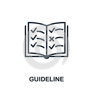 Guideline icon. Simple element from regulation collection. Filled Guideline icon for templates, infographics and more